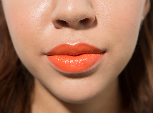 orange lipstick